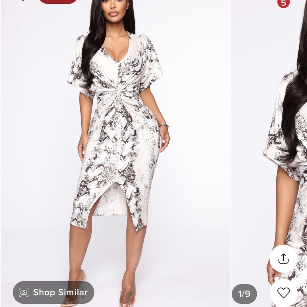 Snake print dress